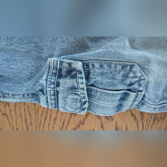 12M-18M - Y2K Tommy Hilfiger - Baby Light Blue Denim Cargo Jeans - Picture 8 of 8